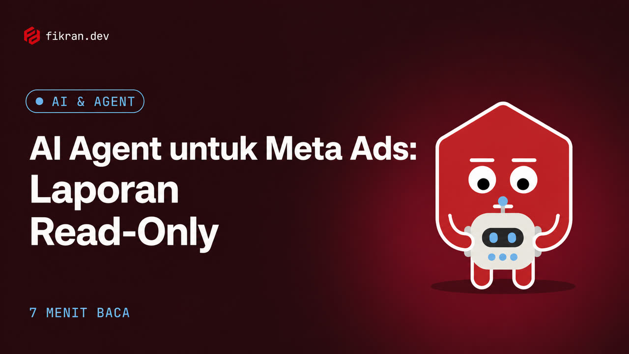 Ilustrasi konseptual operator AI dan alur monitoring Meta Ads