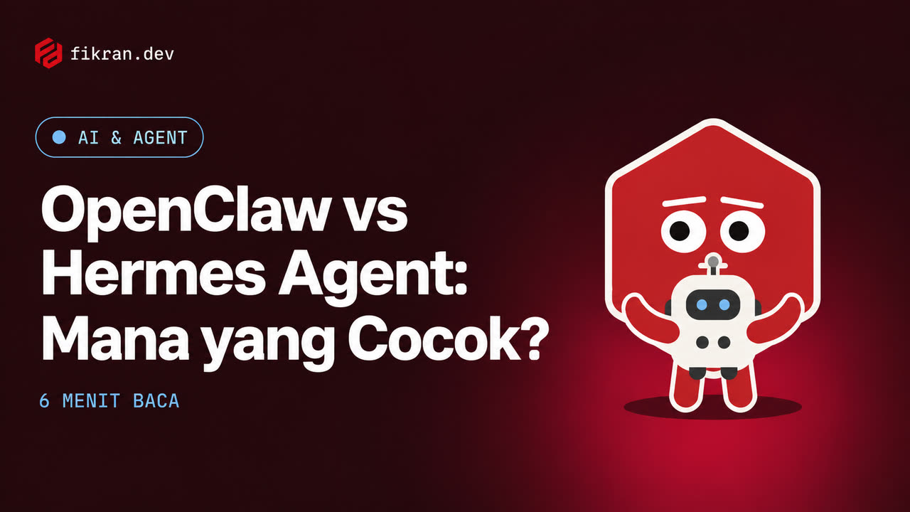 Ilustrasi konseptual perbandingan OpenClaw dan Hermes Agent